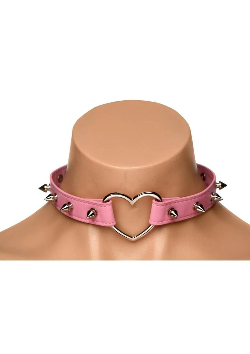 Master Series Spiked Heart Choker - Image 4