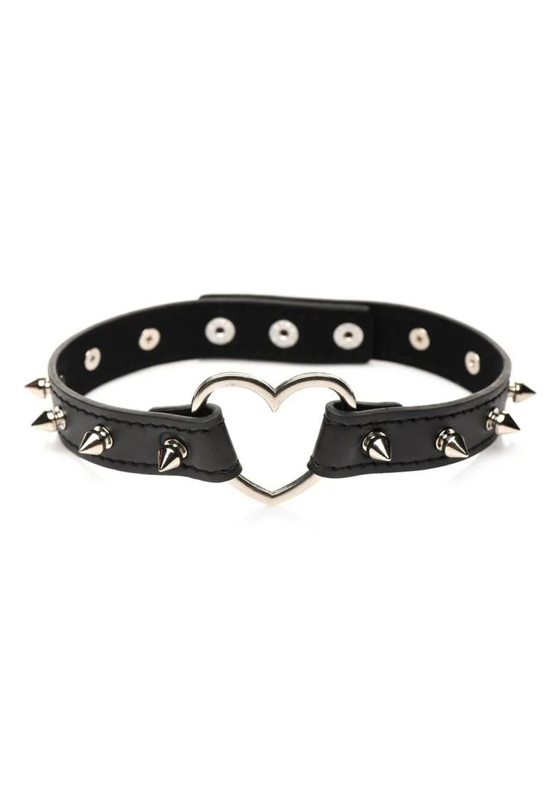 Master Series Spiked Heart Choker - Image 5