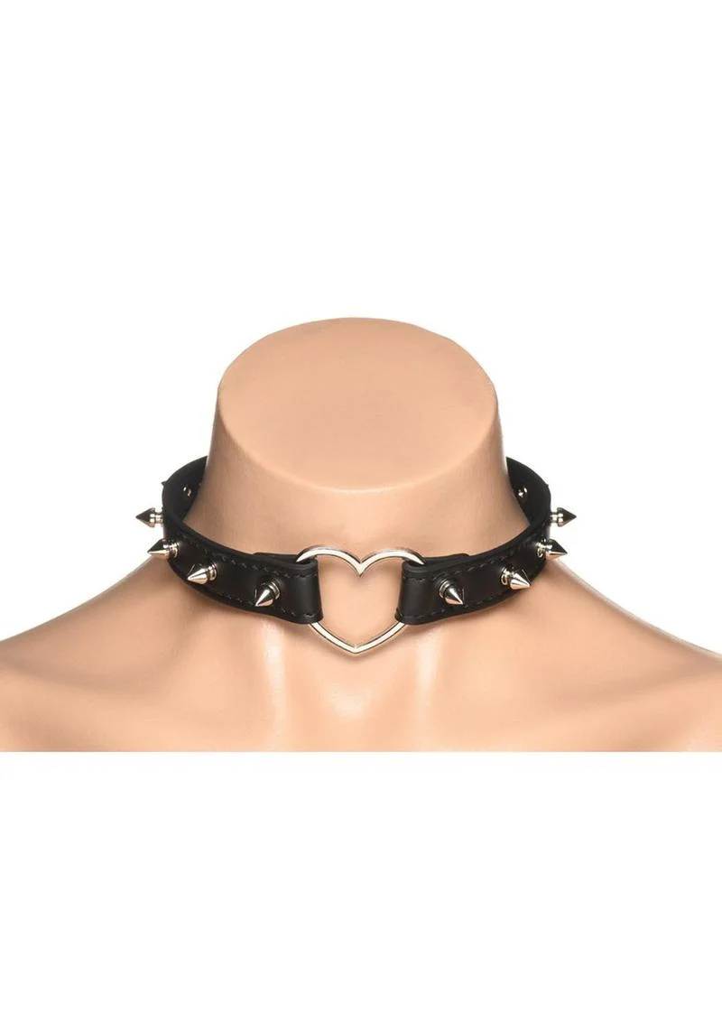 Master Series Spiked Heart Choker - Image 8