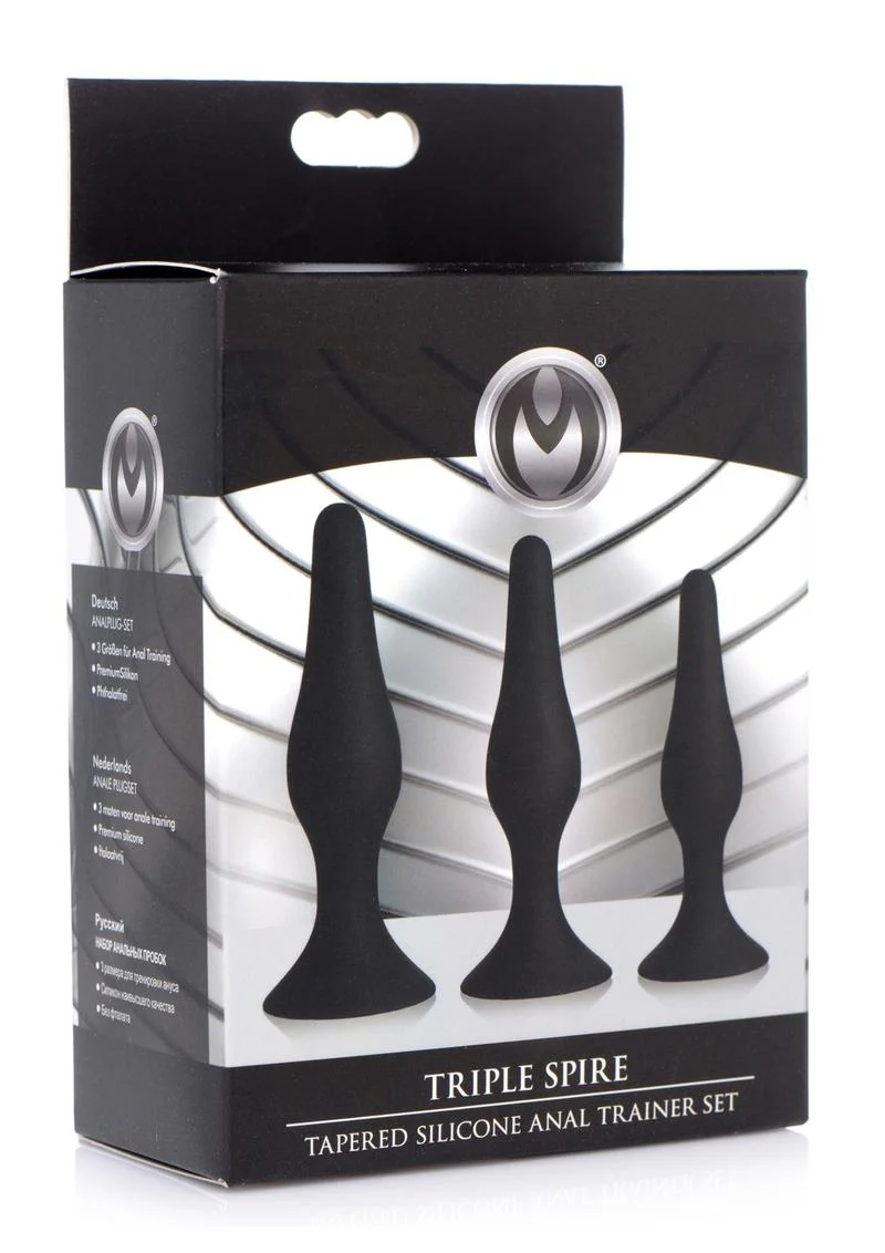 Master Series Triple Spire Tapered Silicone Anal Trainer - Image 2