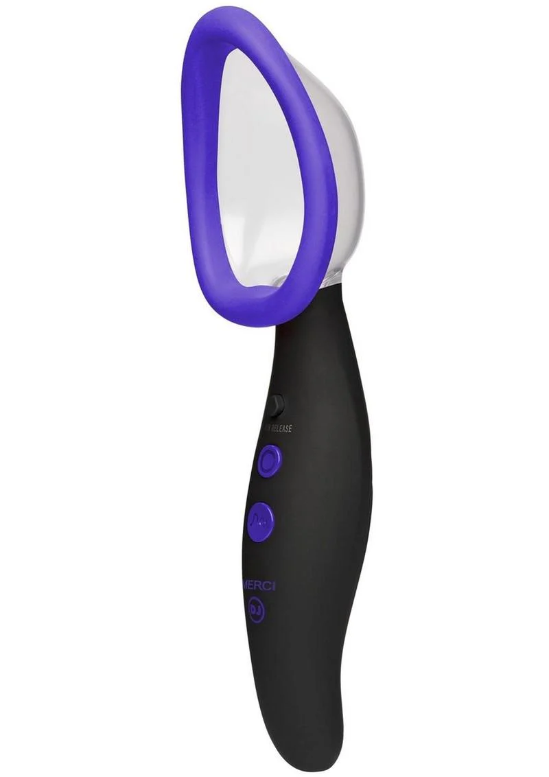 Merci Pumped Rechargeable Silicone Vibrating Pussy Pump - Image 2
