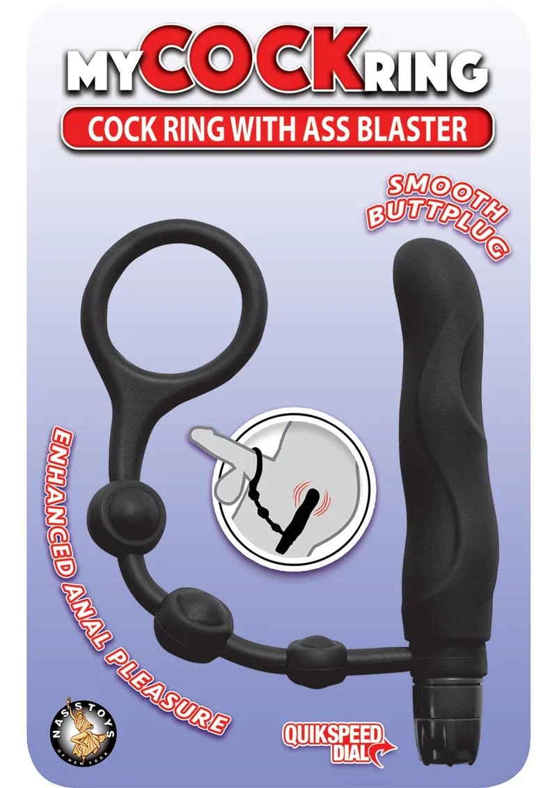 My Cock Ring Silicone Cock Ring with Vibrating Ass Blaster Butt Plug - Image 2