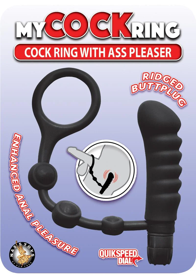 My Cock Ring Silicone Cock Ring with Vibrating Ass Pleaser Butt Plug - Image 2