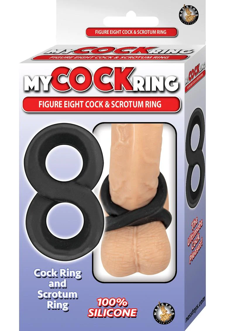 My Cockring Figure Eight Silicone Cock and Scrotum Ring - Image 2