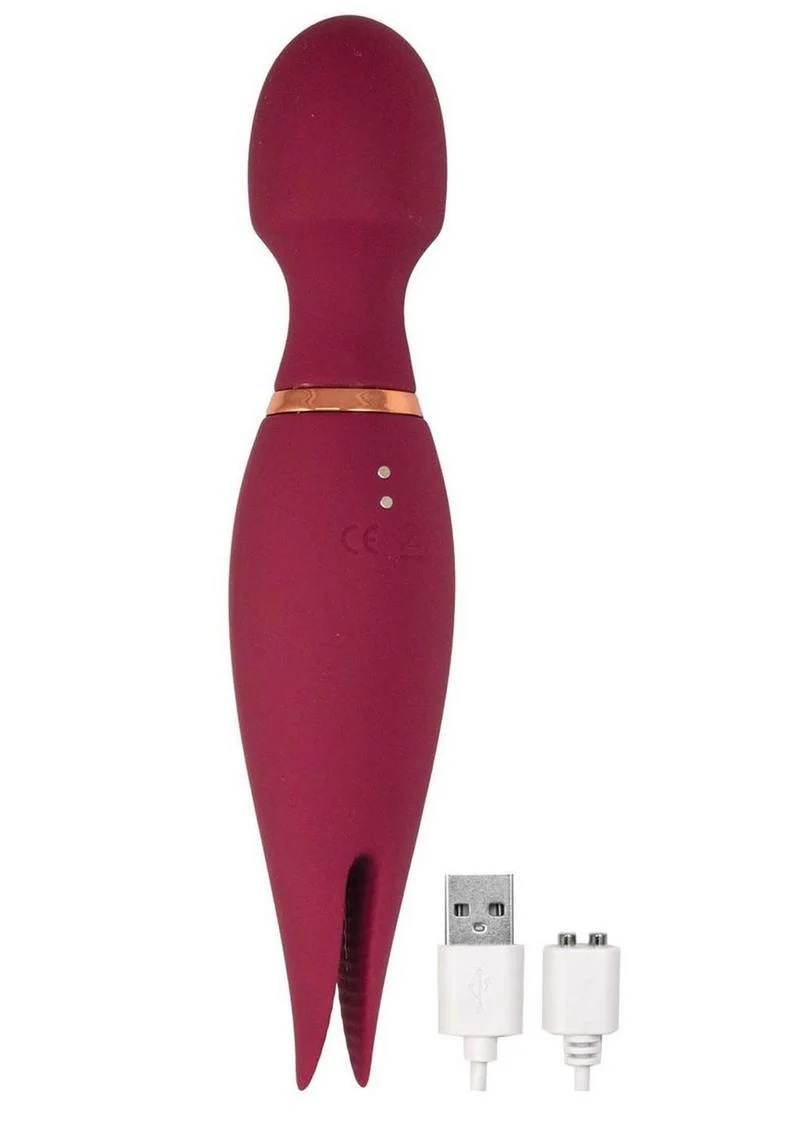 Mystique Vibrating Massagers Rechargeable Silicone Magic Wand - Image 2