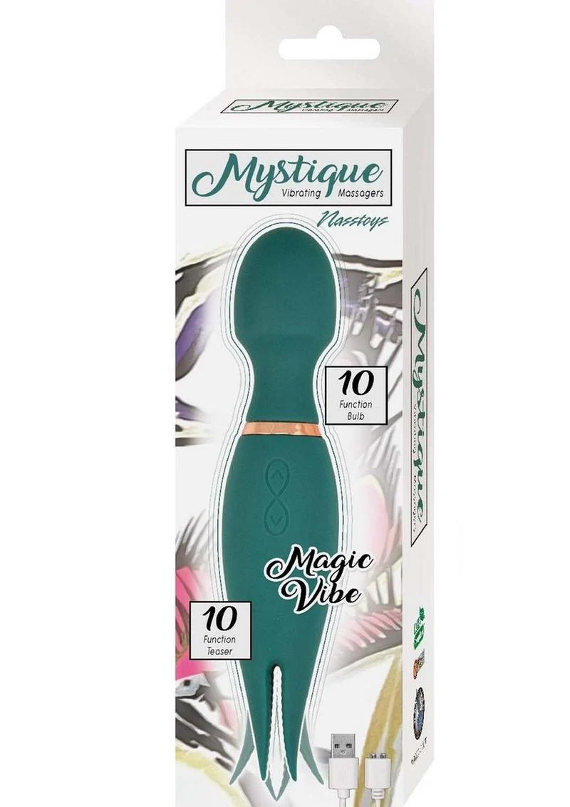 Mystique Vibrating Massagers Rechargeable Silicone Magic Wand - Image 7