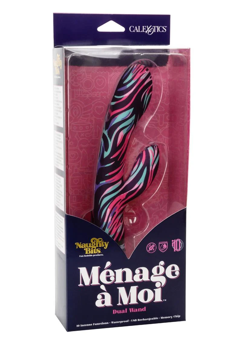 Naughty Bits Menage A Moi Silicone Rechargeable Dual Wand - Image 3