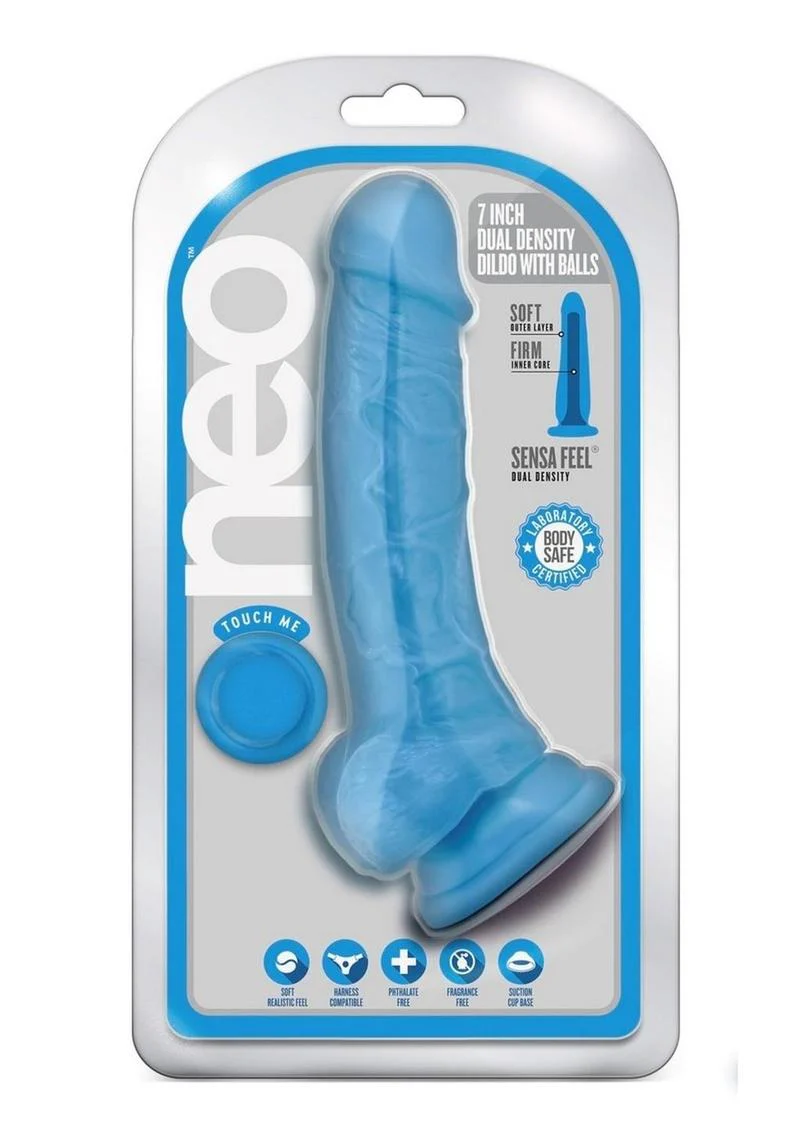 Neo Dual Density Dildo with Balls - Image 11