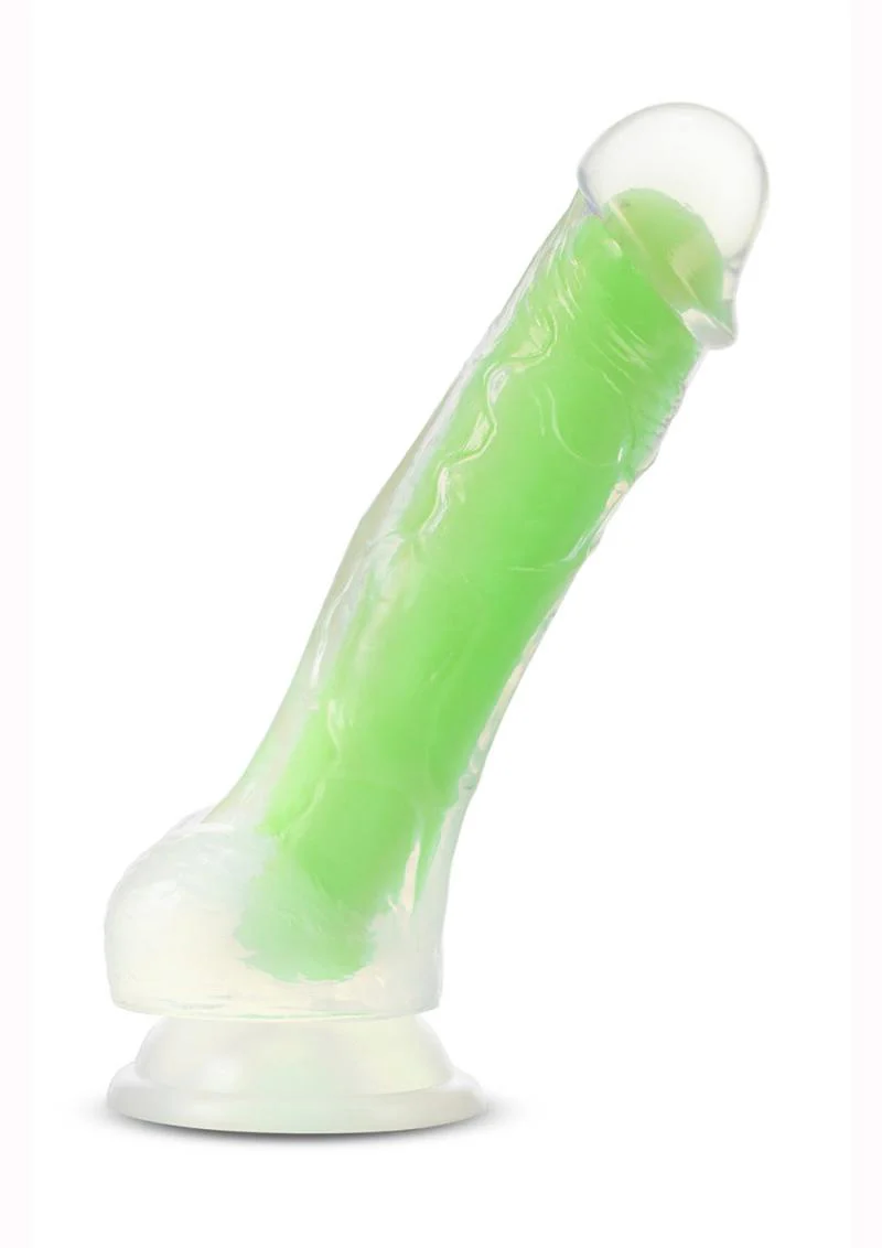 Neo Elite Glow In The Dark Dildo with Balls - Image 2