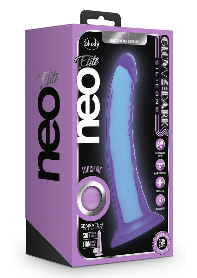 Neo Elite Glow In The Dark Light Silicone Dual Dense Dildo - Image 4
