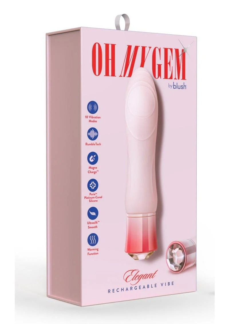 Oh My Gem Elegant Rechargeable Silicone Vibrator - Morganite - Image 4