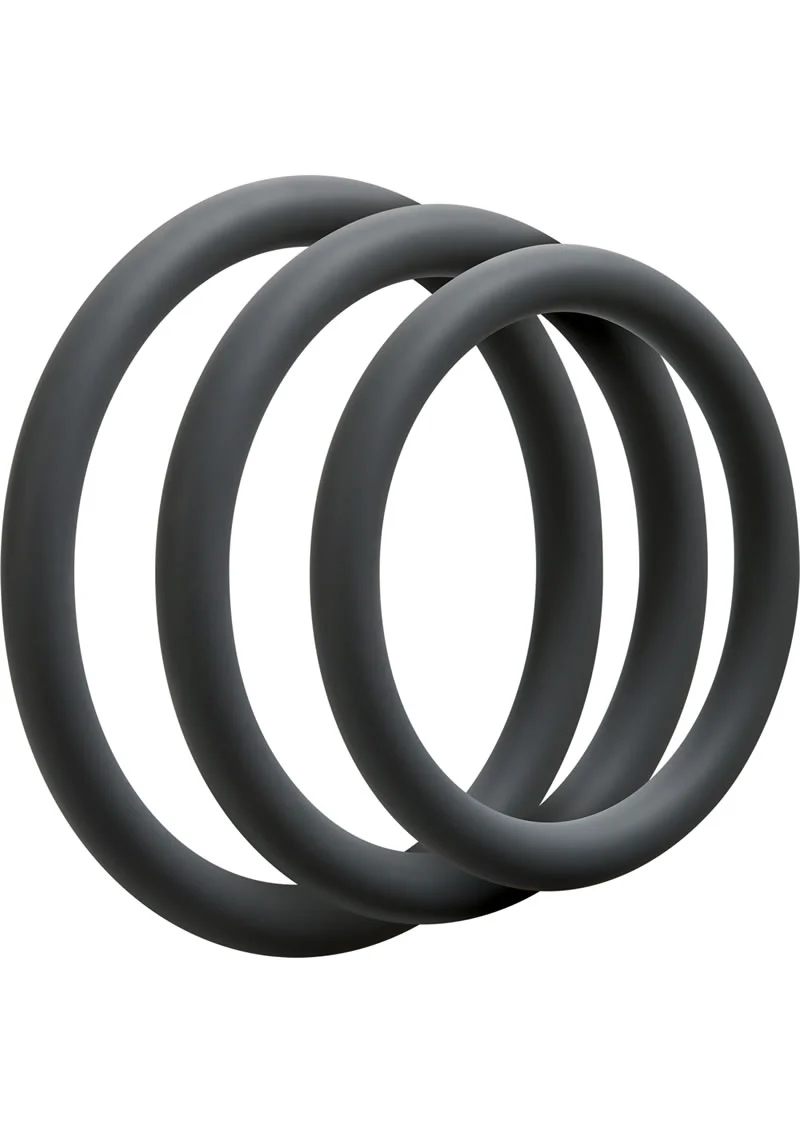 Optimale 3 C-Ring Set Silicone Cock Ring Thin - Image 3