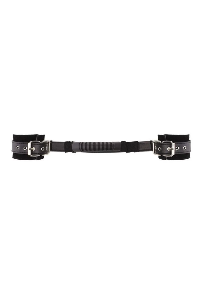 Ouch! Bonded Leather Hand Cuffs with Handle - Image 2