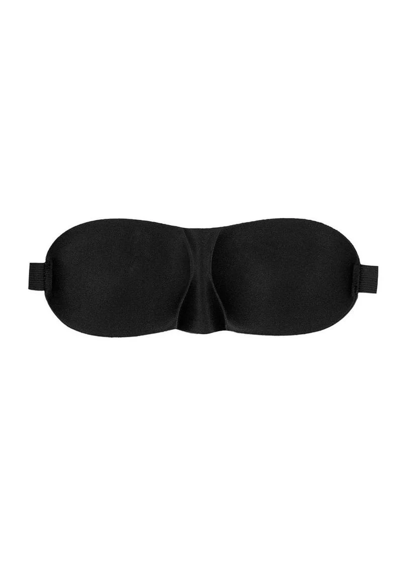 Ouch! Satin Curvy Eye Mask with Elastic Straps - Image 2