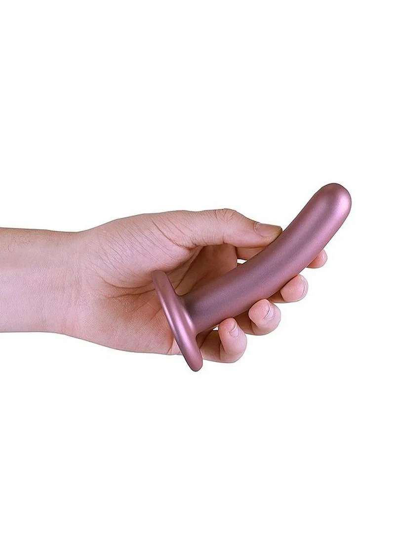 Ouch! Smooth G-Spot Silicone Dildo 5in - Metallic - Image 2