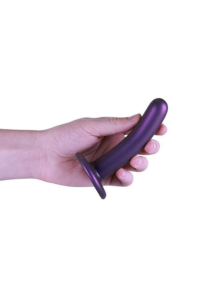 Ouch! Smooth G-Spot Silicone Dildo 5in - Metallic - Image 8