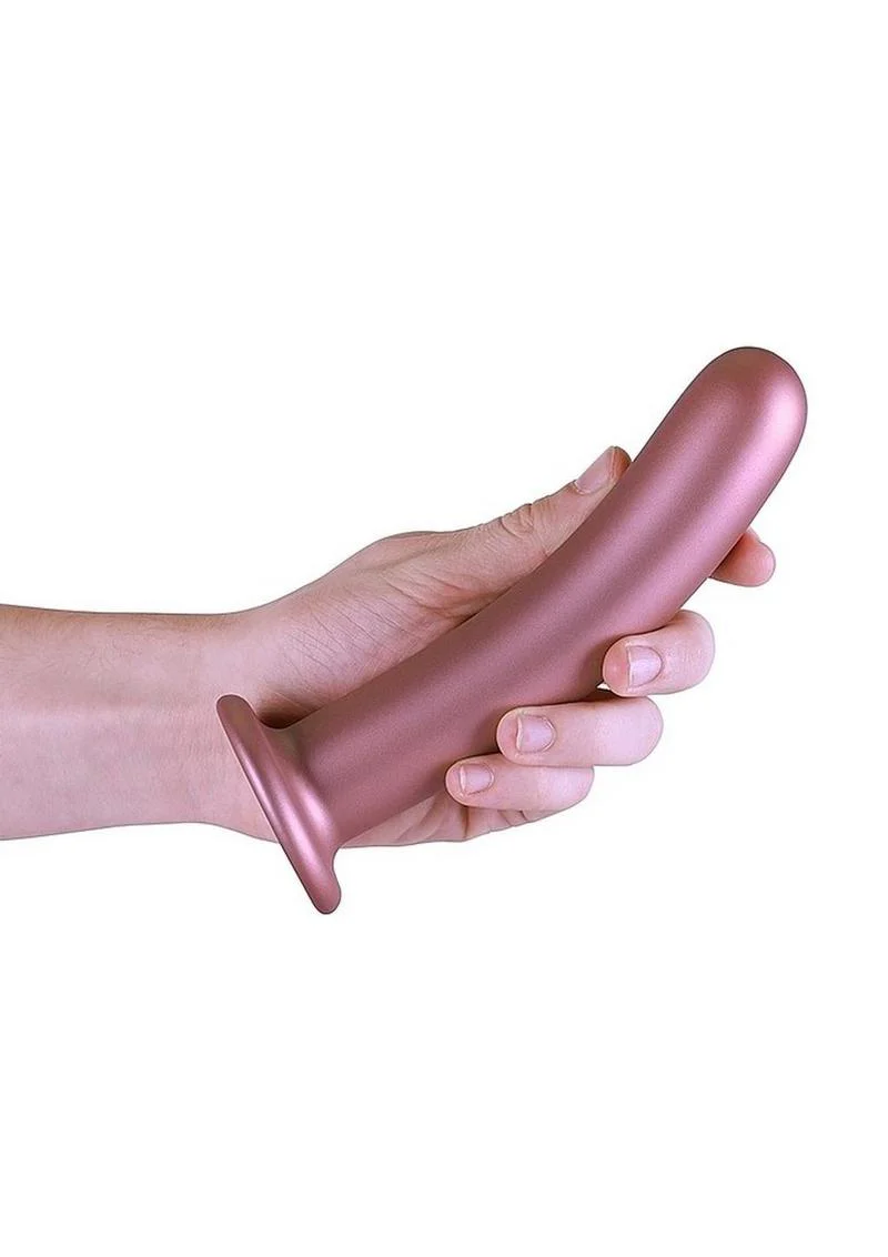 Ouch! Smooth G-Spot Silicone Dildo 7in - Metallic - Image 3