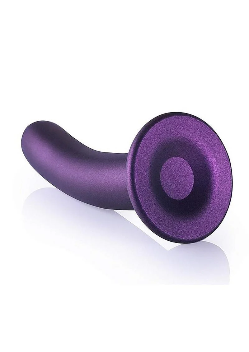 Ouch! Smooth G-Spot Silicone Dildo 7in - Metallic - Image 7