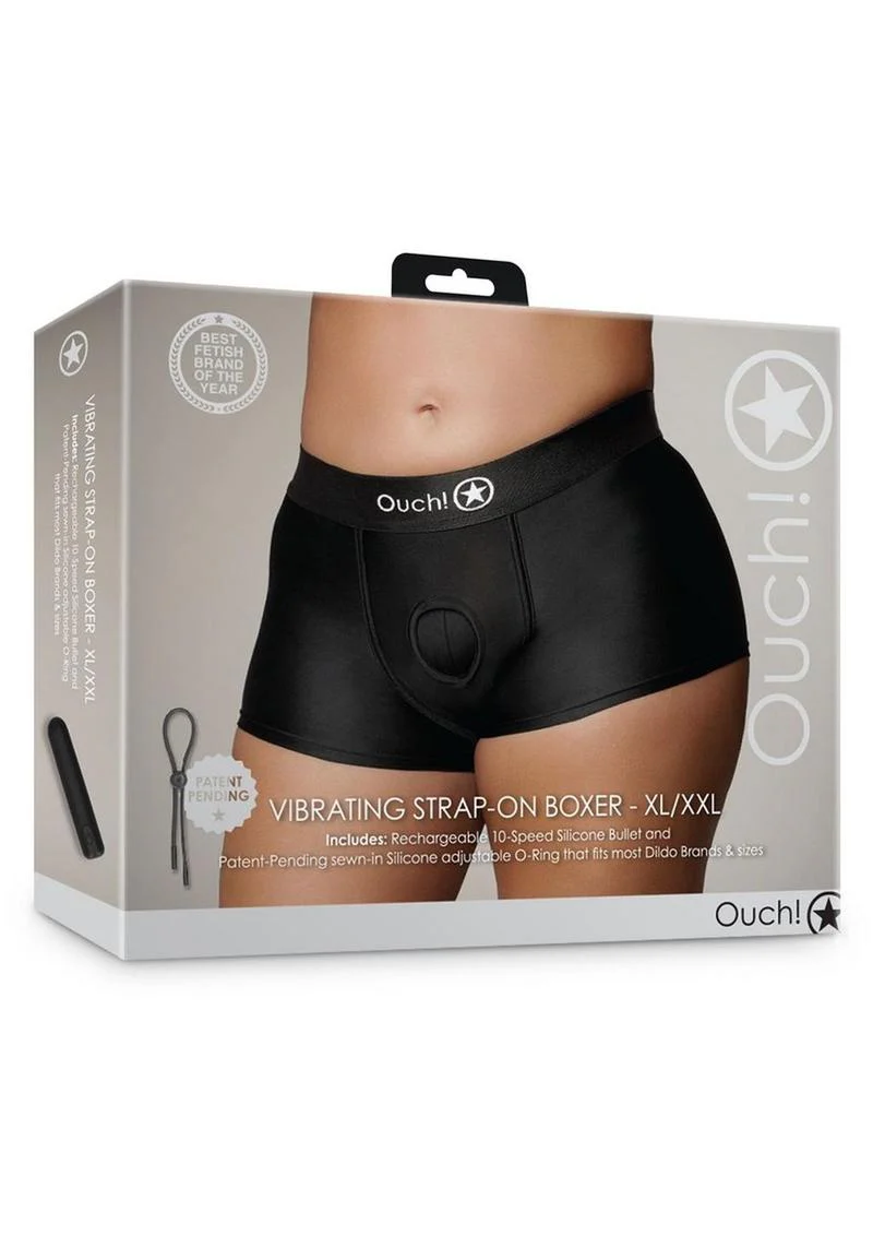 Ouch! Vibrating Strap-On Boxer Rechargeable - Image 12