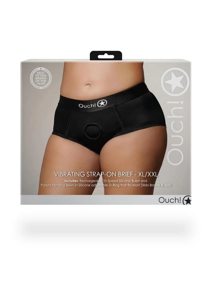 Ouch! Vibrating Strap-On Brief Rechargeable - Image 11