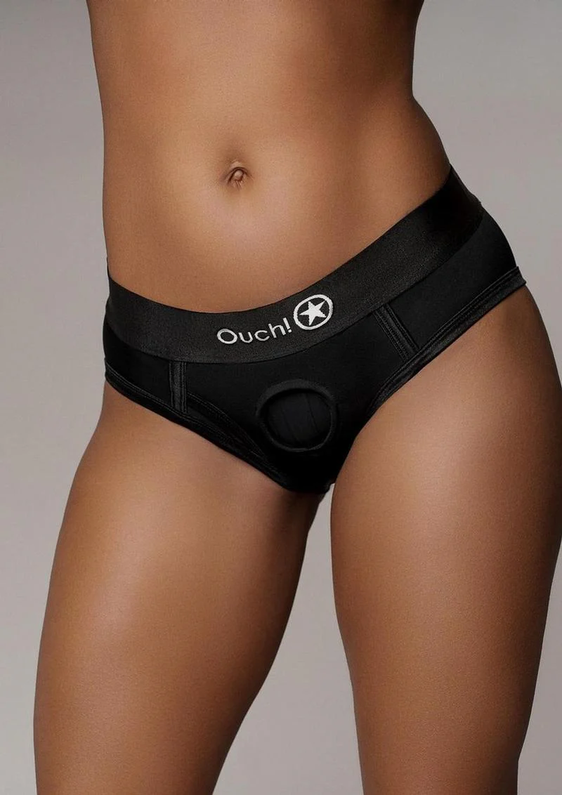 Ouch! Vibrating Strap-On High-Cut Brief Rechargeable - Image 5