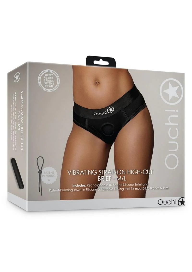 Ouch! Vibrating Strap-On High-Cut Brief Rechargeable - Image 7