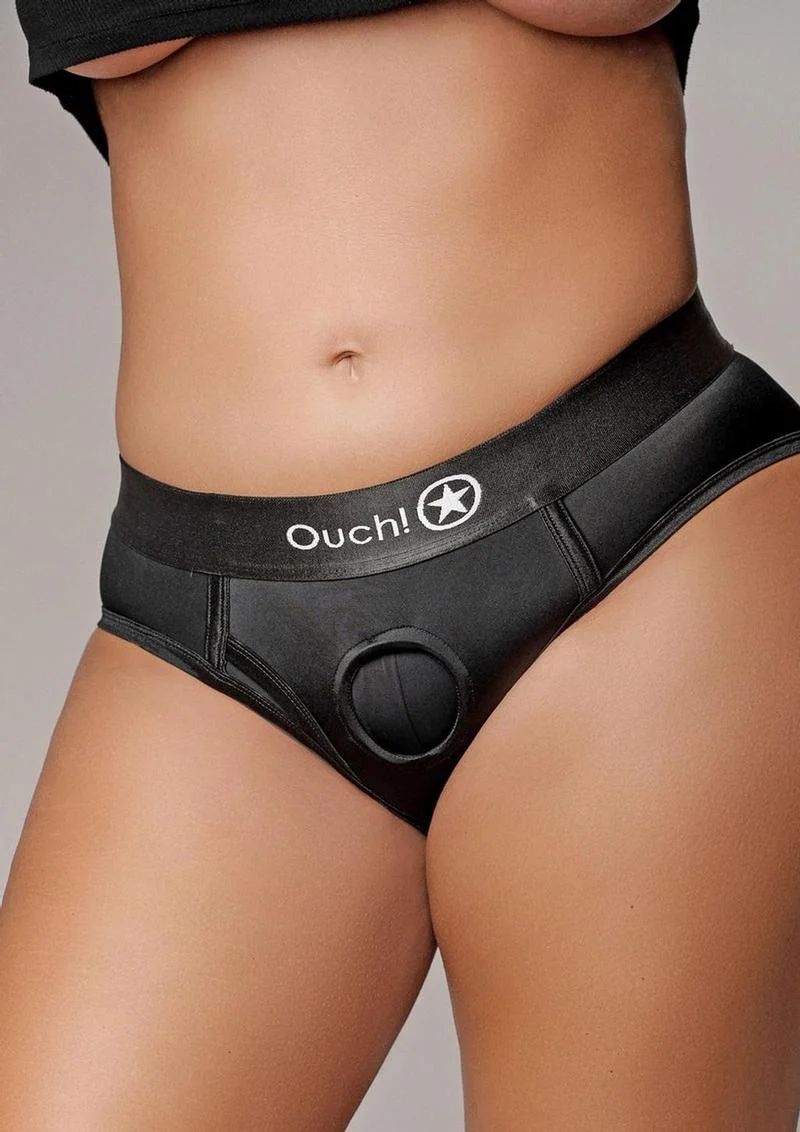 Ouch! Vibrating Strap-On High-Cut Brief Rechargeable - Image 9