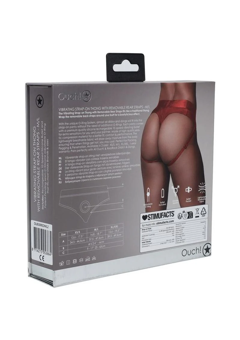 Ouch! Vibrating Strap-On Thong Rechargeable - Image 20