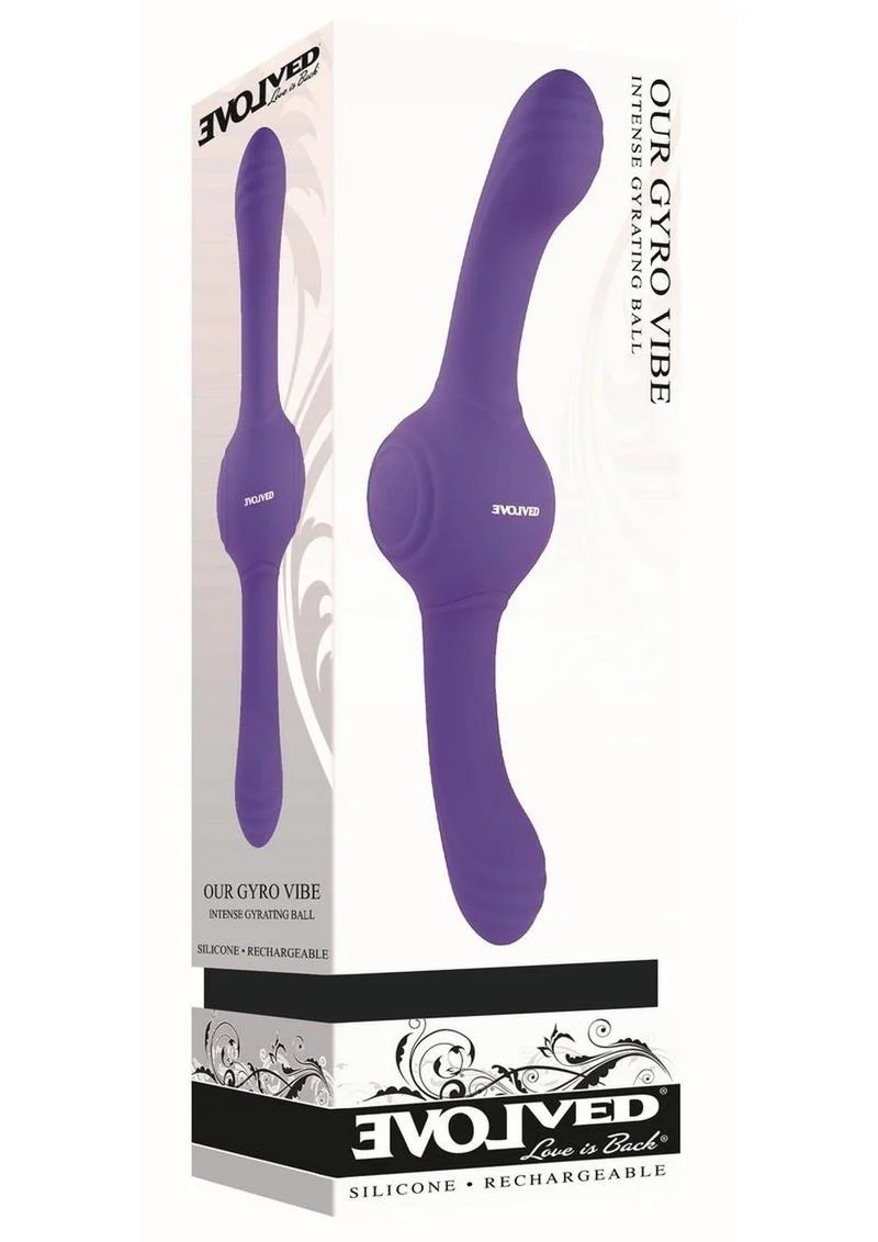 Our Gyro Vibe Rechargeable Silicone Dual End Vibrator - Image 3