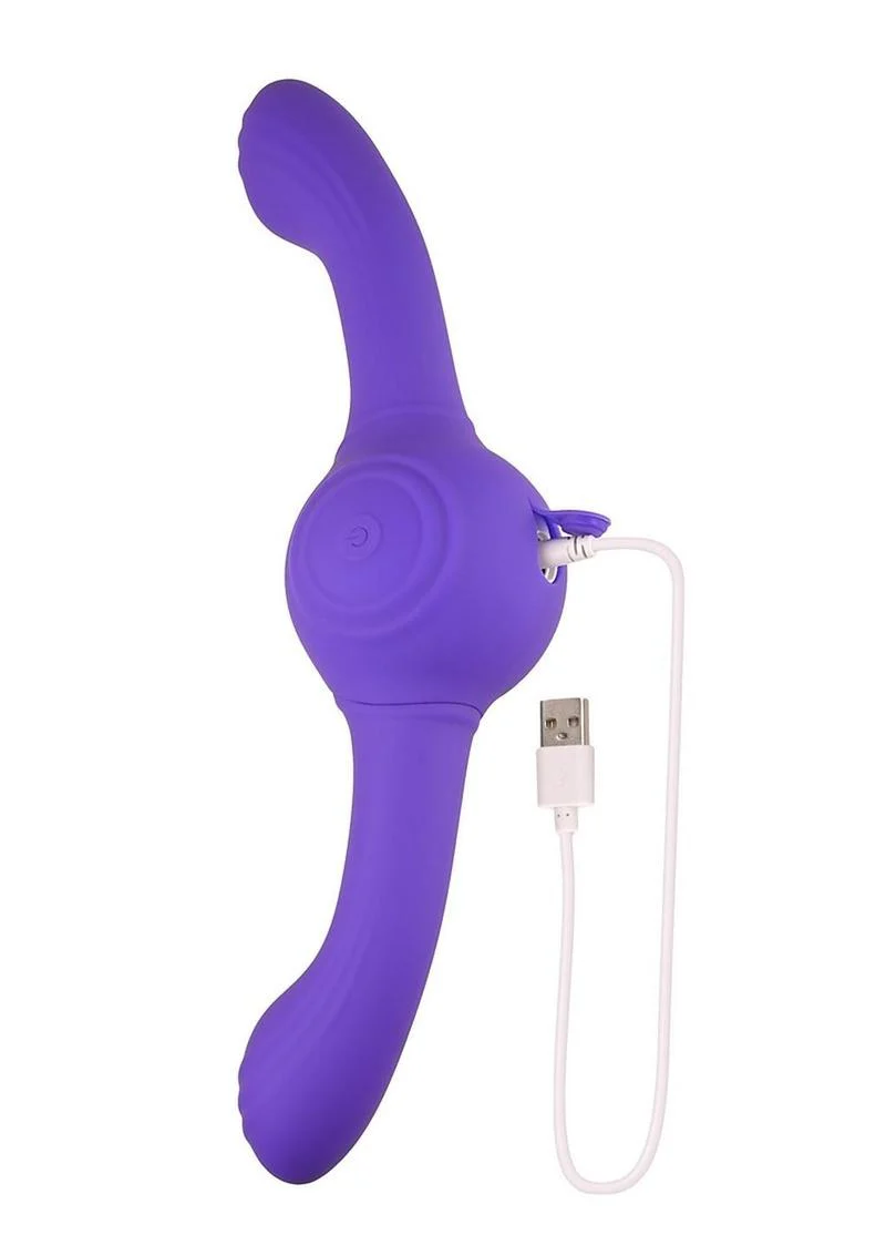 Our Gyro Vibe Rechargeable Silicone Dual End Vibrator - Image 4