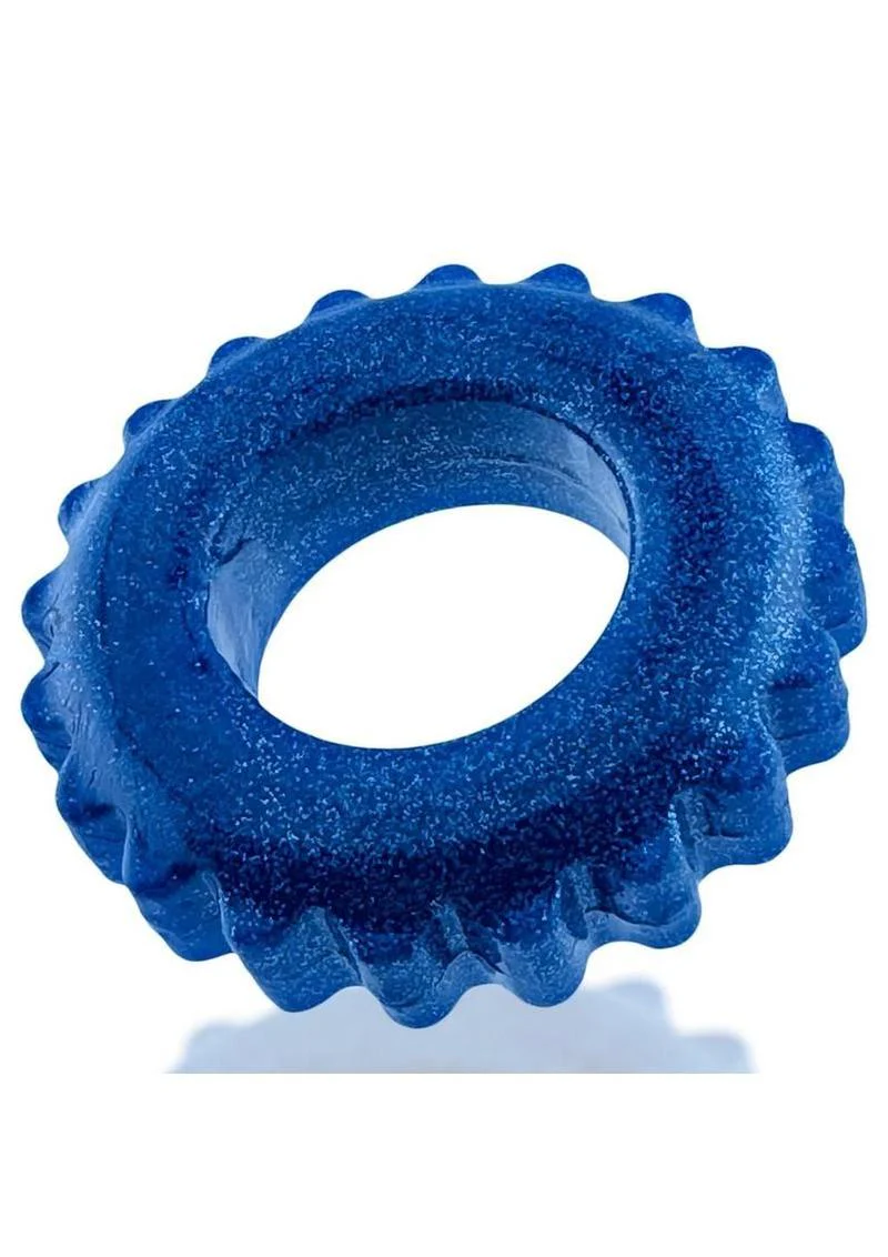 Oxball Plushy Single Cock Ring - Blue Fire - Image 4