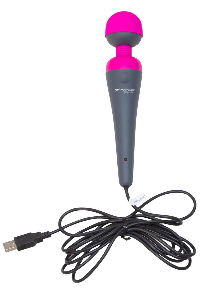 Palmpower Plug and Play Rechargeable Silicone Wand Massager - Image 4