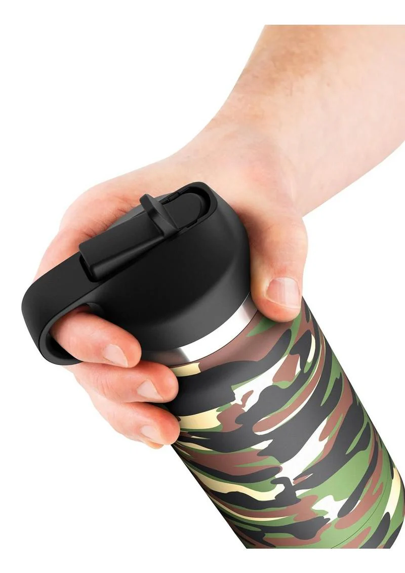 Pdx Plus Fap Flask Happy Camper Stroker - Frosted/Camo - Image 2