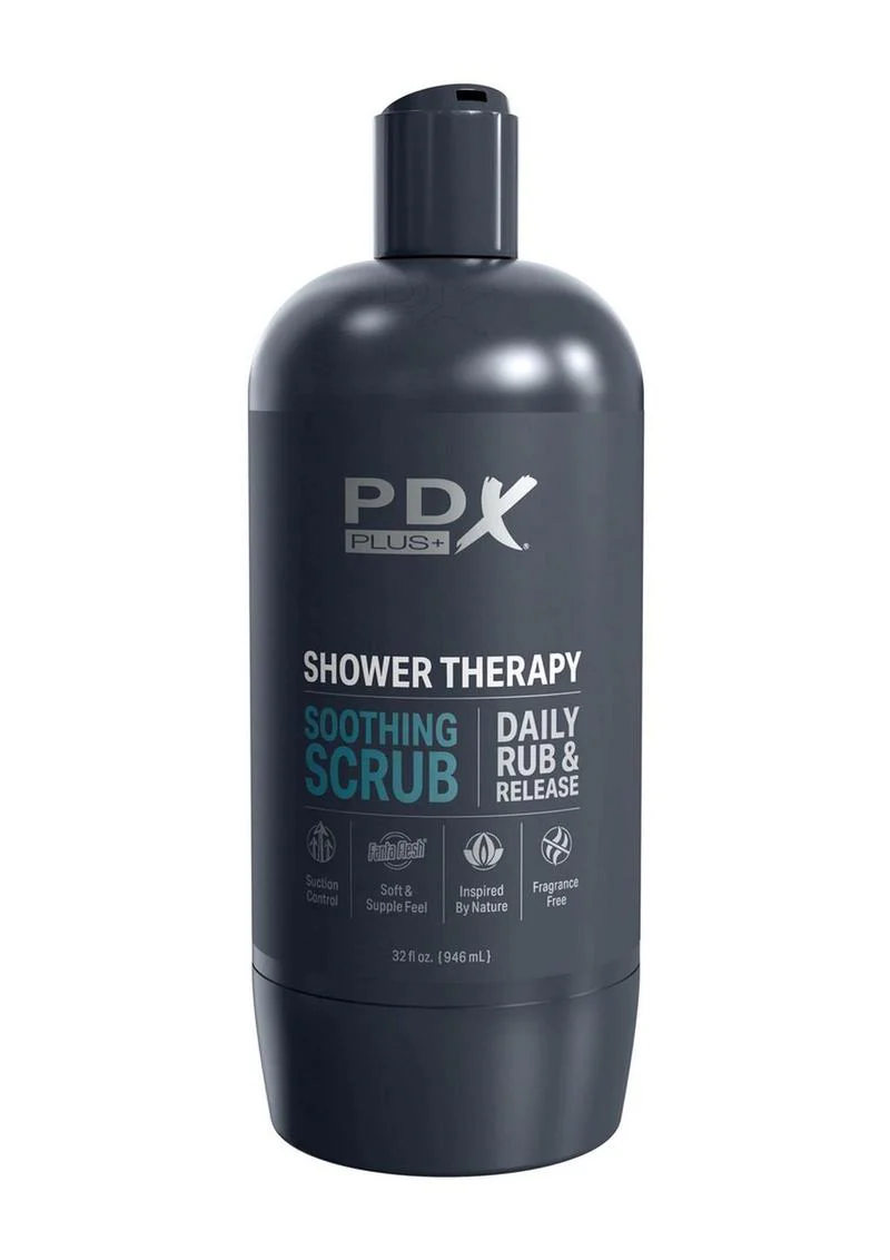 Pdx Plus Shower Therapy Soothing Scrub Discreet Stroker - Vanilla - Image 3