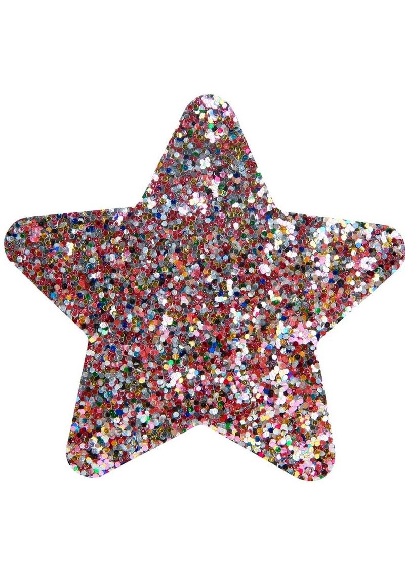 Peekaboo Pride Rainbow Glitter Stars Pasties - Image 2