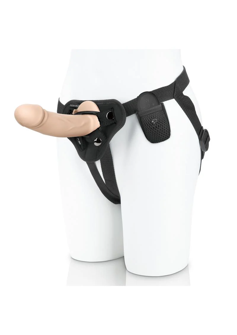 Pegasus Realistic Silicone Rechargeable Dildo with Remote Control and Adjustable Harness - Image 3