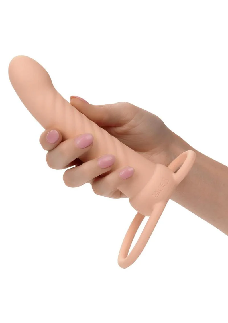 Performance Maxx Rechargeable Silicone Ribbed Dual Penetrator Extender - Image 3