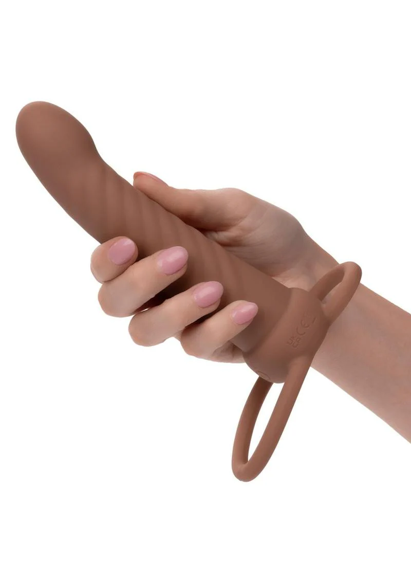 Performance Maxx Rechargeable Silicone Ribbed Dual Penetrator Extender - Image 5
