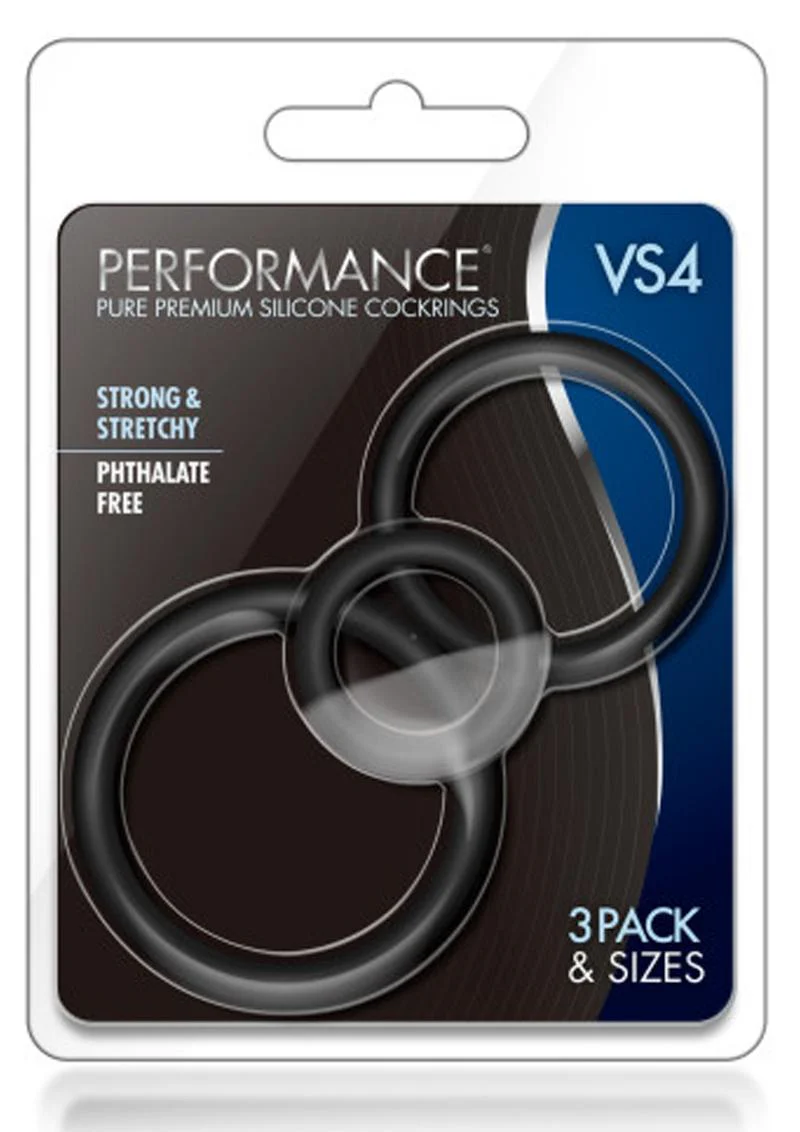 Performance Vs4 Pure Premium Silicone Cock Ring Set (3 Sizes - Image 3