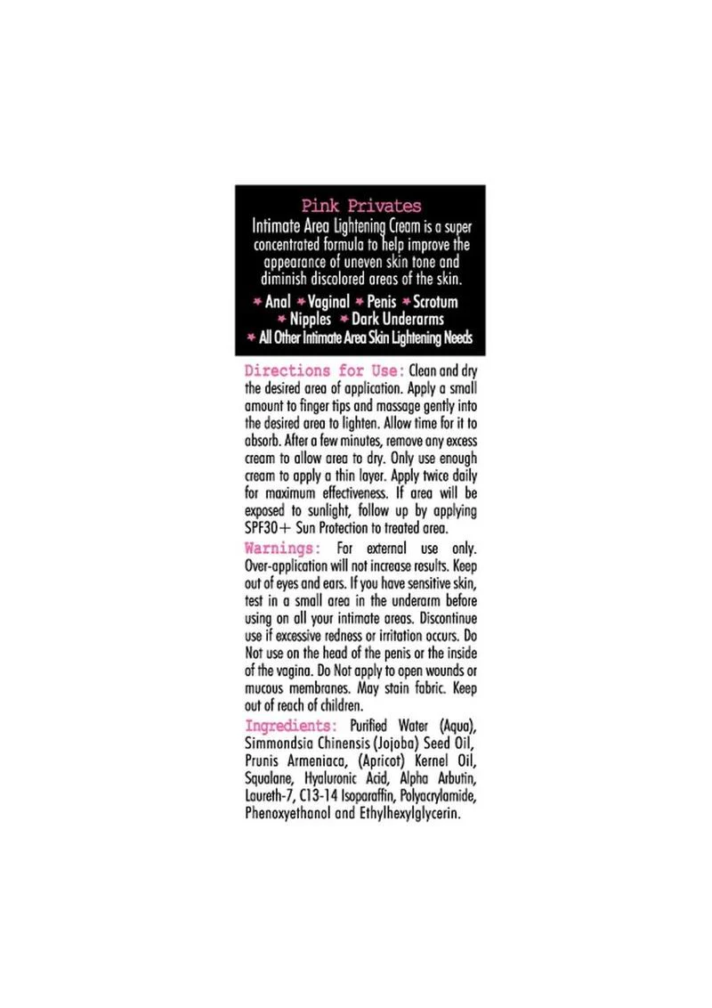 Pink Privates Intimate Area Lightening