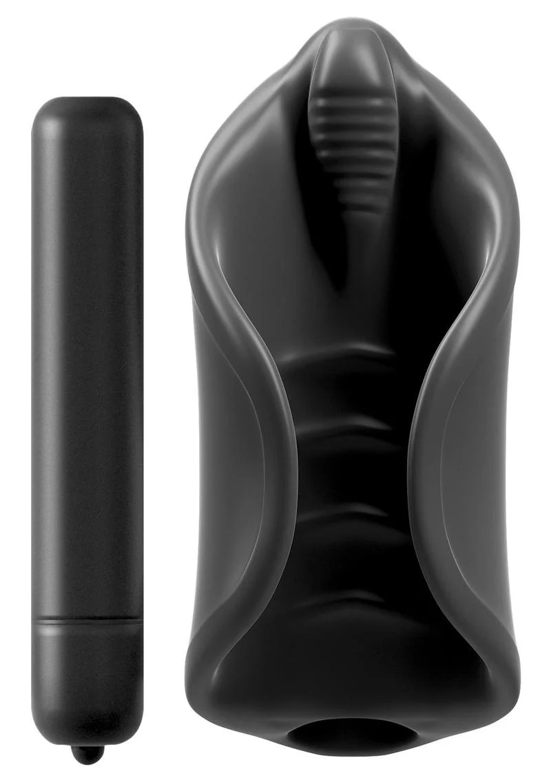 Pipedream Extreme Elite Vibrating Silicone Stimulator Masturbator with Bullet - Image 3