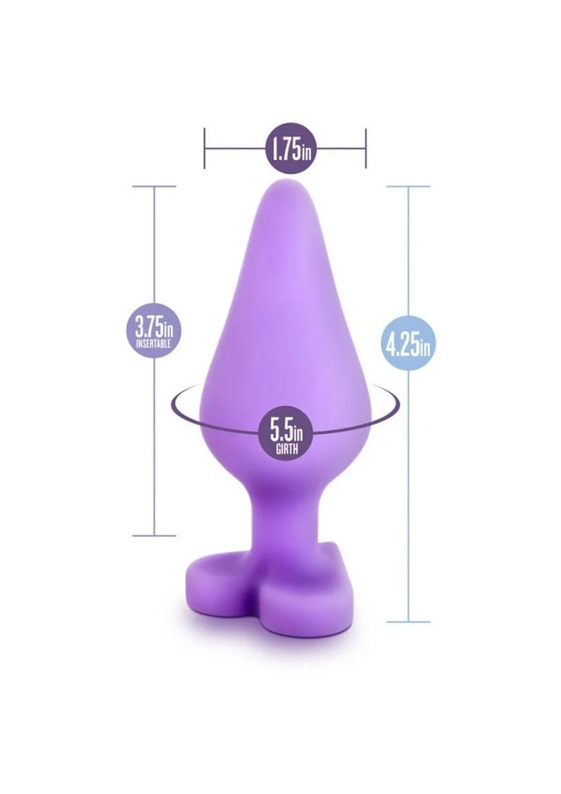 Play with Me Naughtier Candy Heart Fuck Me Silicone Butt Plug - Image 3