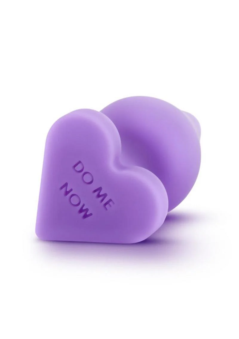 Play with Me Naughty Candy Heart Do Me Now Silicone Butt Plug - Image 3