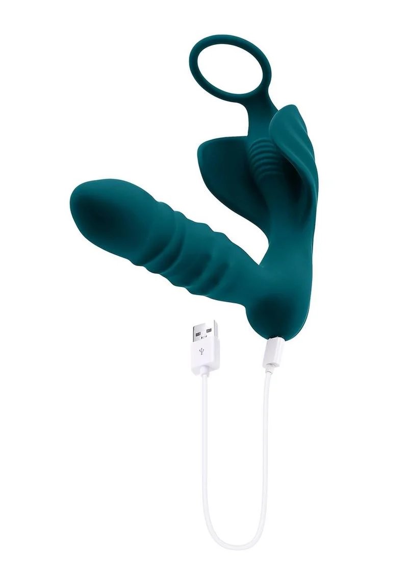 Playboy Bring It On Rechargeable Silicone Anal Plug with Cock Ring - Image 2