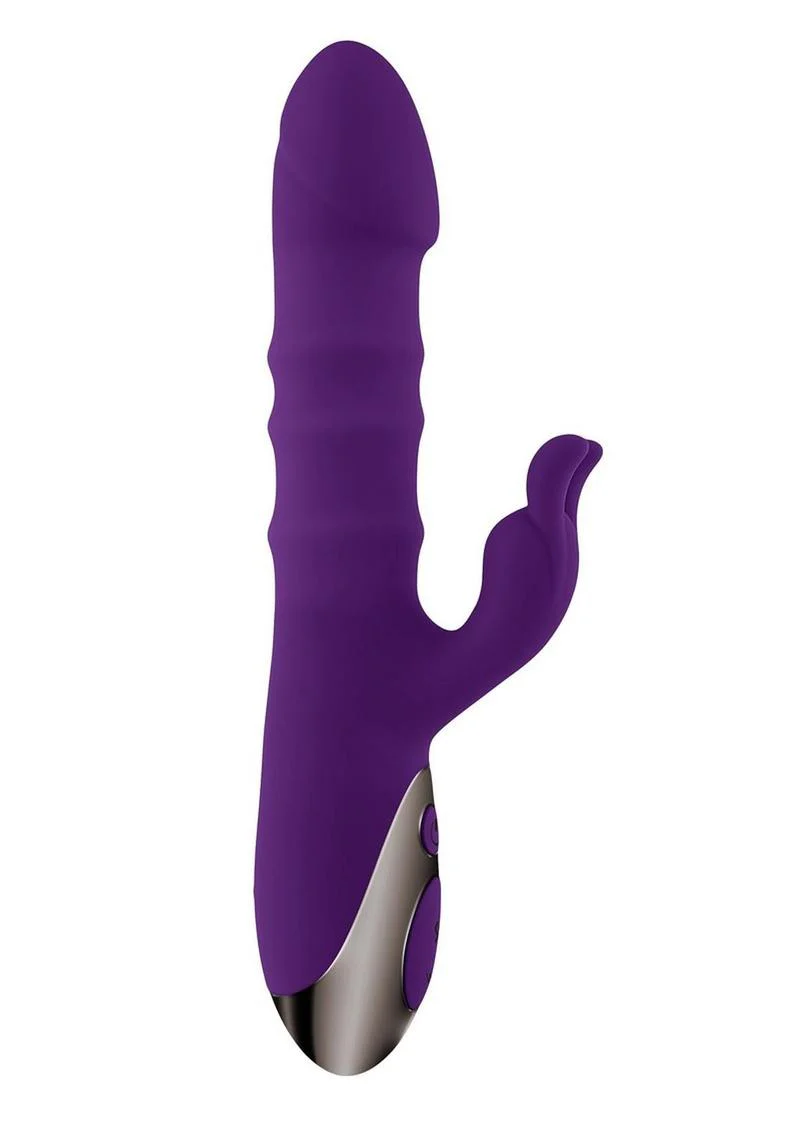 Playboy Hop to It Rechargeable Silicone Rabbit Vibrator - Image 2