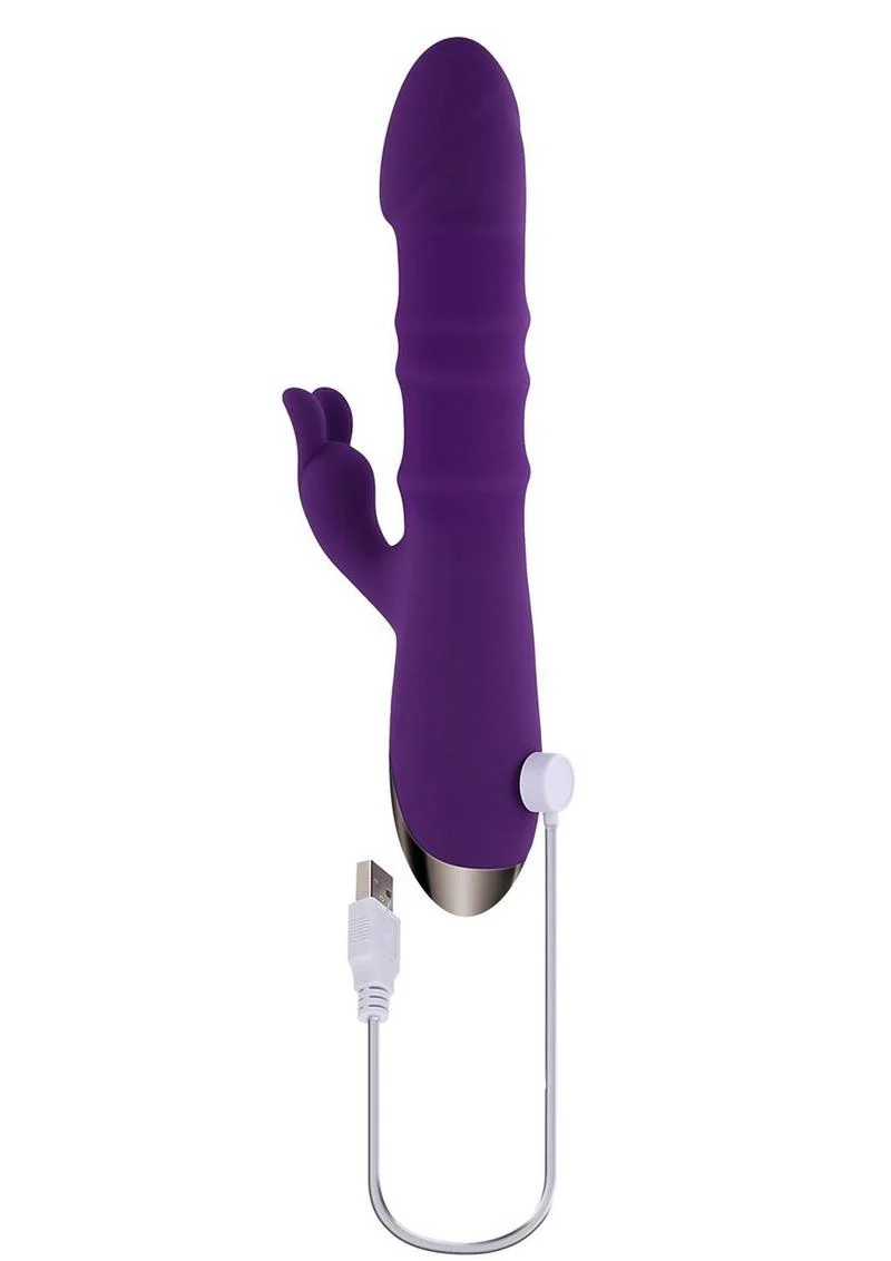 Playboy Hop to It Rechargeable Silicone Rabbit Vibrator - Image 3
