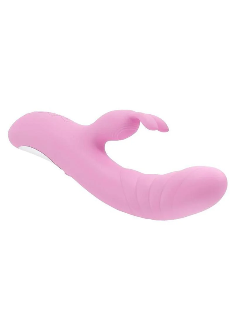 Playboy Rub Me Right Rechargeable Silicone Thrusting G-Spot Rabbit Vibrator - Image 3