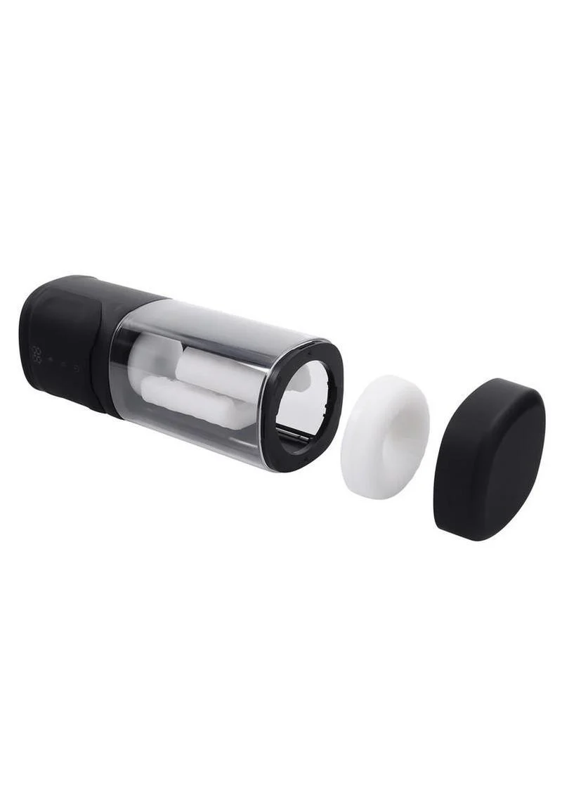 Playboy Side Piece Rechargeable Silicone Warming Sliding Stroker - Image 4