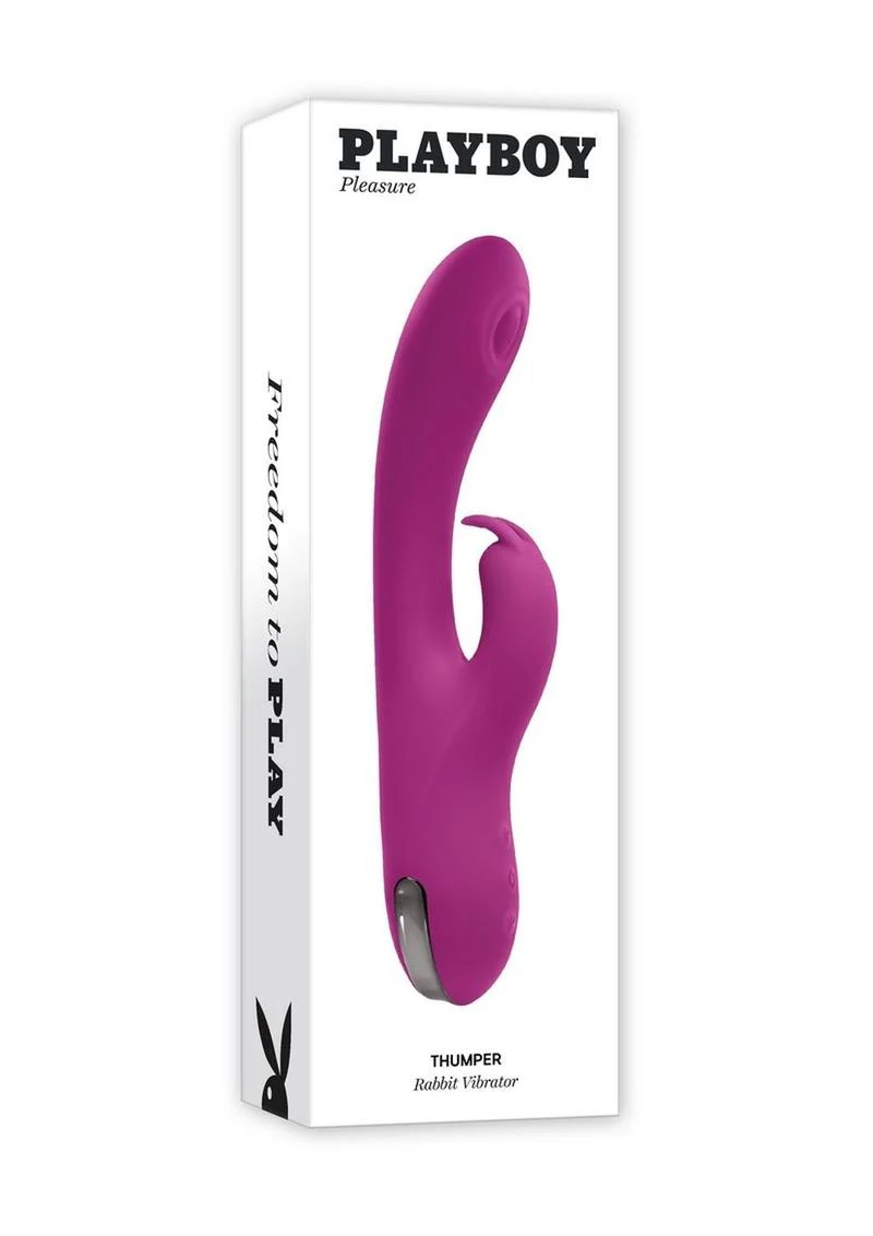 Playboy Thumper Rechargeable Silicone Rabbit Vibrator - Image 2