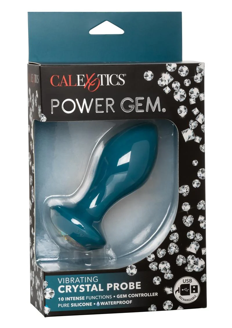 Power Gem Vibrating Crystal Probe Silicone Rechargeable Butt Plug - Image 7